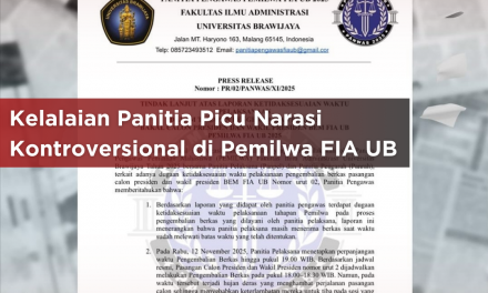 KELALAIAN PANITIA PICU NARASI KONTROVERSIAL DI PEMILWA FIA UB 2025