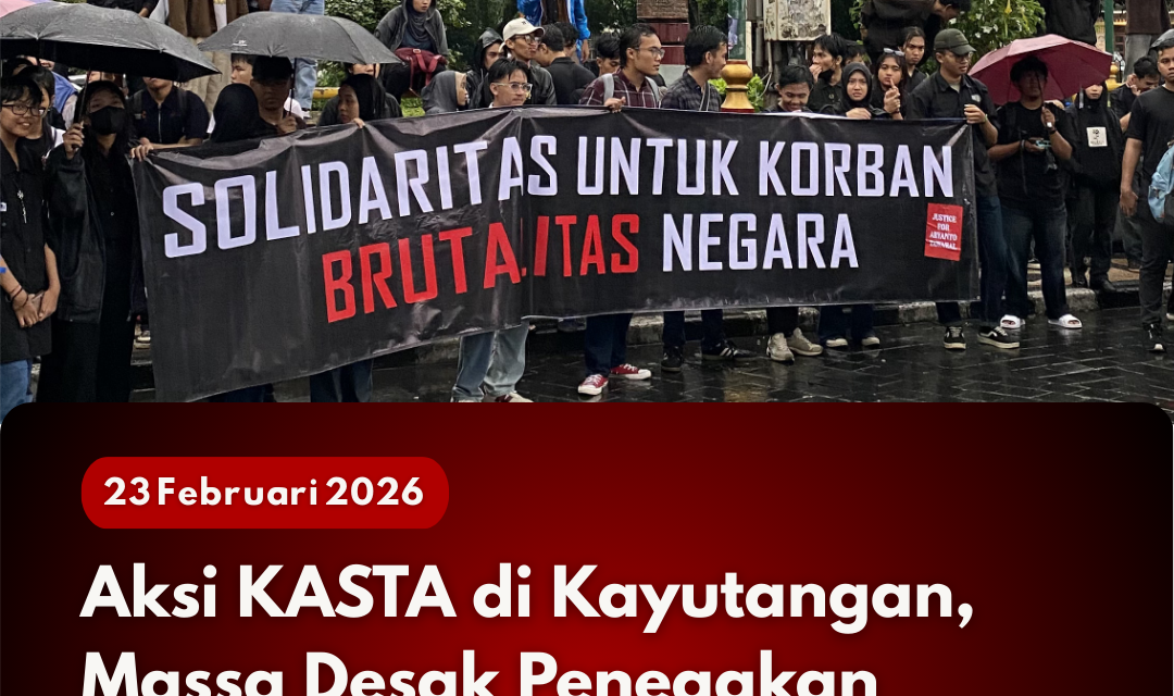 Aksi KASTA di Kayutangan, Massa Desak Penegakan Hukum atas Kasus Ariyanto Tawakal